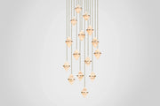 Gem Circular Cluster Alabaster Chandelier 15