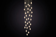 Gem Circular Cluster Alabaster Chandelier 30
