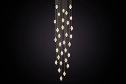 Gem Circular Cluster Alabaster Chandelier 30