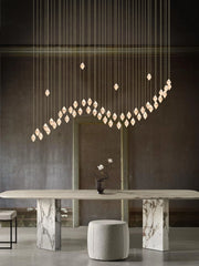 Gem Wave Alabaster Chandelier 48