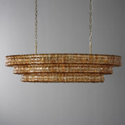 Amor Ghiaccio Glass Oval Chandelier 54