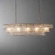 Amor Ghiaccio Glass Oval Chandelier 54