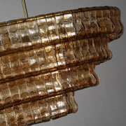 Amor Ghiaccio Glass Oval Chandelier 54