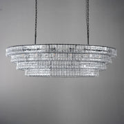 Amor Ghiaccio Glass Oval Chandelier 54