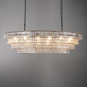 Amor Ghiaccio Glass Oval Chandelier 54