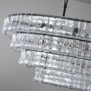 Amor Ghiaccio Glass Oval Chandelier 54