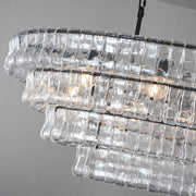 Amor Ghiaccio Glass Oval Chandelier 54