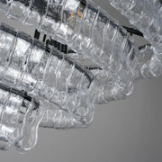 Amor Ghiaccio Glass Oval Chandelier 54