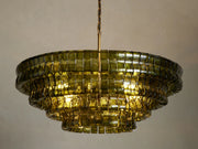 Amor 4-Tier Ghiaccio Glass Round Chandelier 36