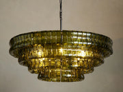 Amor 4-Tier Ghiaccio Glass Round Chandelier 36
