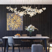 Double Layer Combination Gingko Chandelier