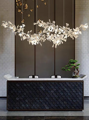 Double Layer Combination Gingko Chandelier