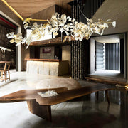 Double Layer Combination Gingko Chandelier