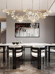 Double Layer Combination Gingko Chandelier