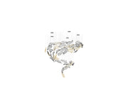 Glass Feathers Flying Chandelier