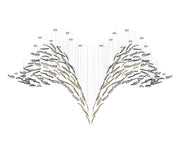Glass Feathers Flying Chandelier
