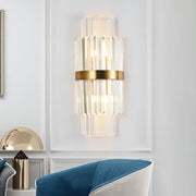 Gold Layered Crystal Wall Lamp