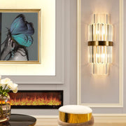 Gold Layered Crystal Wall Lamp