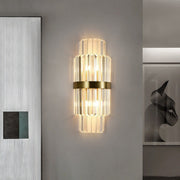 Gold Layered Crystal Wall Lamp