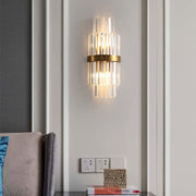 Gold Layered Crystal Wall Lamp