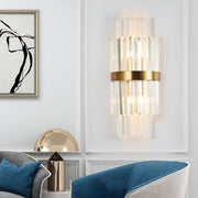 Gold Layered Crystal Wall Lamp