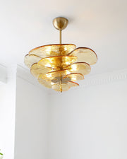 Petals Gold Murano Chandelier