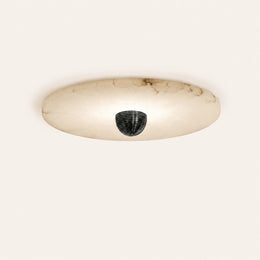 Median Alabaster Flush mount Wall Sconce