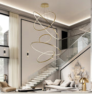 Modern Gold Multi Rings Chandelier
