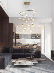 Modern Half Ring LED Chandelier