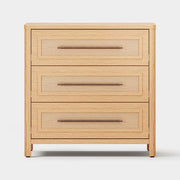 Haven Cane Oak 3-Drawer Chest 32