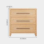 Haven Cane Oak 3-Drawer Chest 32
