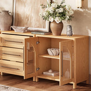 Haven Cane Oak Storage Cabinet 32”W - Themodhome product image 07