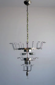 Murano Chandelier – Spiral – 54 prisms – Smoked