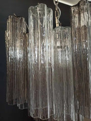 Murano Chandelier – 36 tubes – Smoked/Transparent