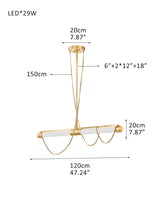 LED Tubular Alabaster Shades Ceiling Pendant Lamp 49