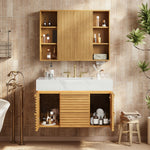 Indra Oak Bathroom Vanity & LED Mirror Set - Themodhome product image 14