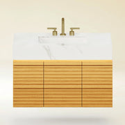 Indra Oak Bathroom Vanity & LED Mirror Set - Themodhome product image 01