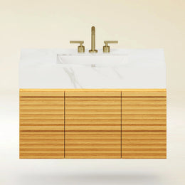 Indra Oak Bathroom Vanity & LED Mirror Set - Themodhome product image 01
