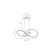 Knotted LED Dimmable Chandelier // Sandy Gold