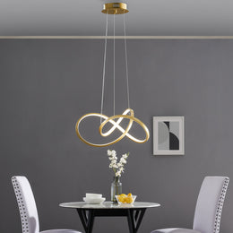 Knotted LED Dimmable Chandelier Sandy Gold