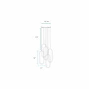 LED Five Clips Chandelier //  Sandy Gold
