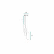 LED Three Clips Chandelier // Matte Black