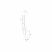 LED Three Clips Chandelier // Sandy Gold