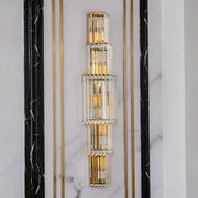 Light Luxury Crystal Layered Wall Lamp