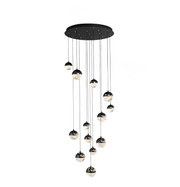 Luminous Crystalline-Acrylic Orbs Chandelier