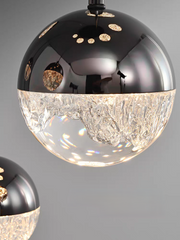 Luminous Crystalline-Acrylic Orbs Chandelier