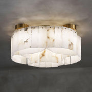 Luxe Alabaster Brass Ceiling Lamp