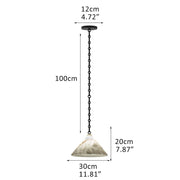 Multi-Head Matte White Alabaster Cone Hanging Kitchen Pendant Light
