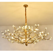 Livio Gemstone Branch Brass Round Chandelier