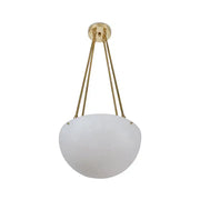 Large 'Moon' Alabaster and Brass Pendant Lamp
